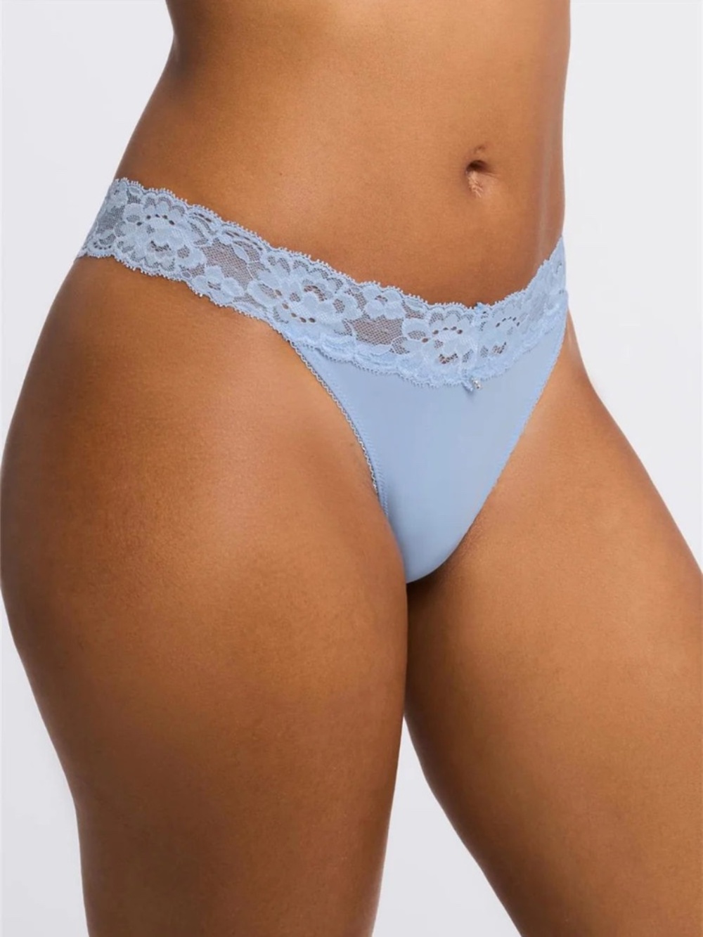 NEW Montelle Lace Thong Panty 9002 Beach House Light Blue
